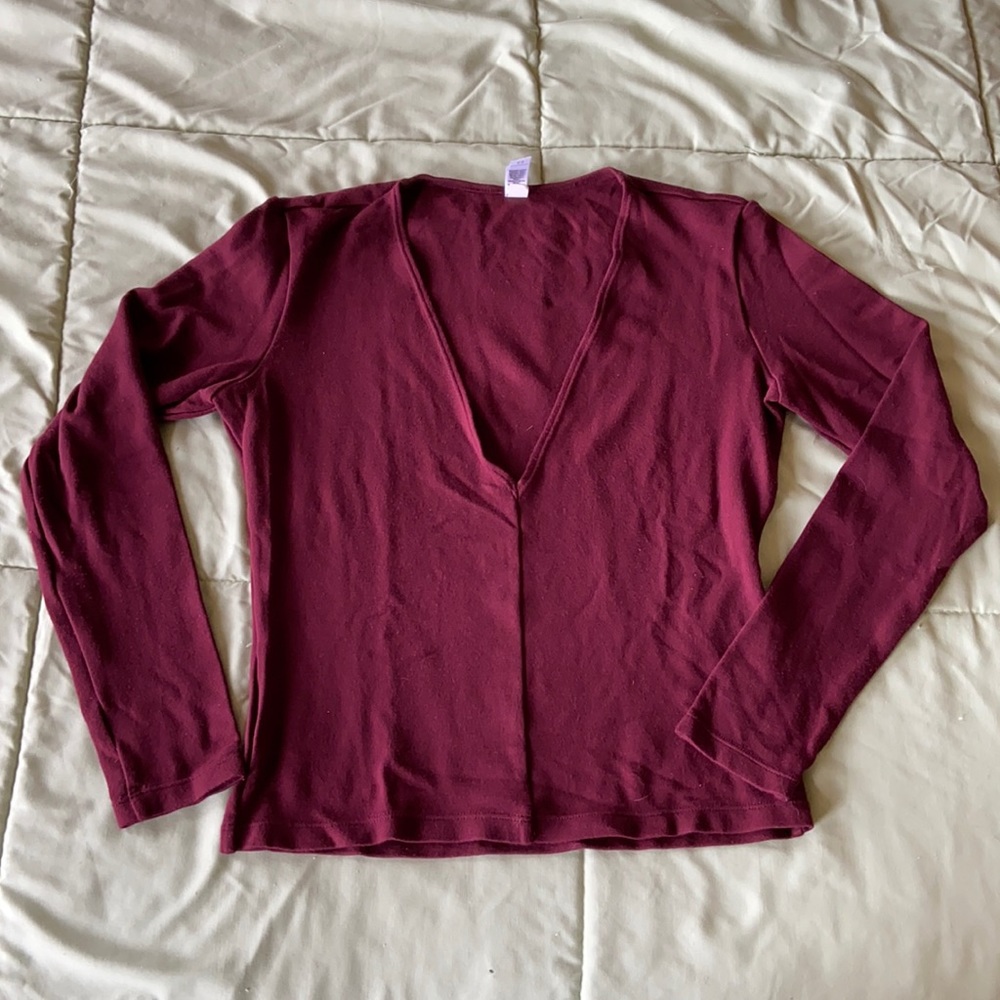 American apparel deep v shirt